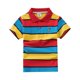 thumbnail image 1 of Odeerbi Camisas de Golf de Algodón Para Niños y Niñas Botón de Solapa Bordado A Rayas Camisas de Tenis de Manga Corta Uniforme Escolar, 1 of 3