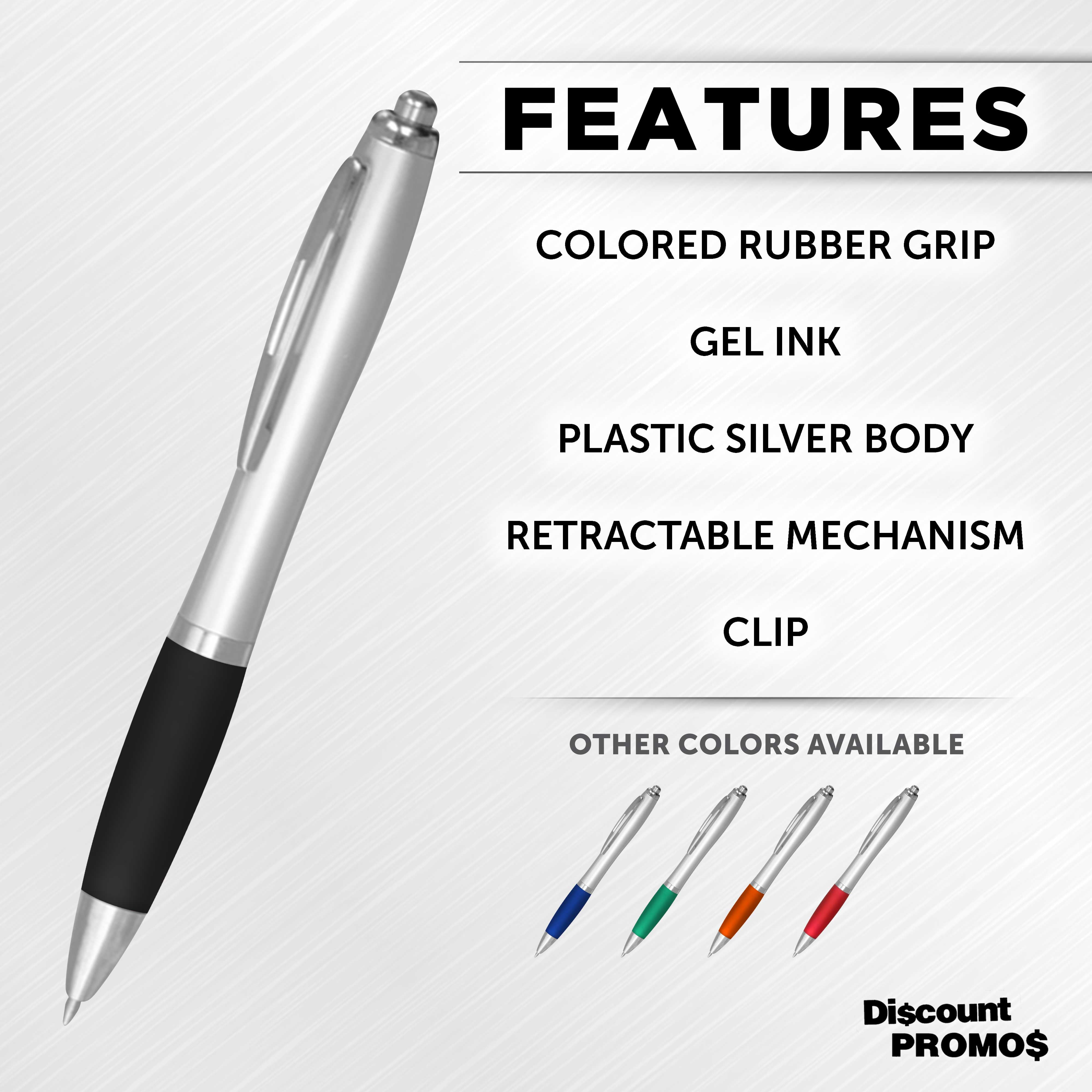 ColoBlackBI Grip Gel Pens - 10 pack - Black