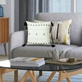 thumbnail image 4 of Ox Bay 20" x 20" Hand-Woven White/ Black Geometric Organic Cotton Pillow Cover, 4 of 10