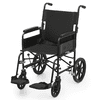 Magshion *FDA APPROVED* Transport Wheelchair, Folding Transport Chair with Swing Away Footrests and Flip Back Backrest for Travel, 300lbs Weight Capacity, Black