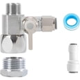 thumbnail image 1 of shiyou-Feed Water Adapter Water Line Splitter,Brass Water Supply Valve,Faucet Valves,Feed Water Adapter for Refrigerators, Ice maker, Reverse Osmosis,RO Water Filter Systems, 1 of 4