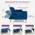 thumbnail image 4 of TYBOATLE 65" W Velvet Modern Convertible Folding Futon Couch Sofa Bed w/ 2 USB Charging Ports for Compact Living Space, Small Couches for Office, Dorm, RV Room, Apartment, Bedroom (Navy Blue), 4 of 9