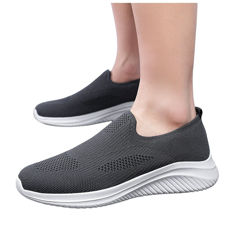 Huesdet Men's Slip On Walking Shoes Lightweight Casual Knit Loafer