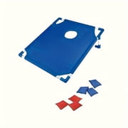 Portable Cornhole Board Set with 6 Bean Bags Corn Hole Toss Game Cornhole Games for Indoor and Outdoor Parties, Ideal for Kids, Adults, Camping Travel, Parties, Beach, Yard (Blue)