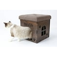 thumbnail image 3 of Pet Life ® 'Kitty Kallapse' Collapsible Folding Kitty Cat House Tree Bed Ottoman Bench Furniture, 3 of 5