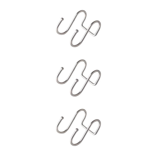 Wosthever Gancho de almacenamiento en forma de S doble de acero inoxidable para baño, cocina, pared, puerta, organizador, accesorios Type1 NO1 Wosthever CBP073585