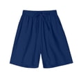thumbnail image 4 of Sleep Shorts for Women Comfy Women’s Home Shorts Elastic Waist Drawstring Comfy Pajama Shorts Loose Casual Summer Boxer Shorts Loungewear Navy 3XL, 4 of 6