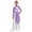 Light Purple, variant on TSSOE Girls Long Sleeve Lyrical Praise Dance Dress with Metallic Wide Leg Pants Overlay Worship Gowns White 6