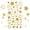 Gold, variant on 5 Sheets Glitter Star Stickers, Self Adhesive for Crafts and Christmas