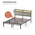 thumbnail image 2 of Cama Matrimonial FABATO con Cabecera y Luces Led, 2 of 8