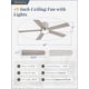 thumbnail image 3 of Ventilador de Techo Fanbulous 48" Níquel 3CCT Motor DC de 6 Velocidades, 3 of 8