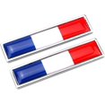 thumbnail image 1 of 1 par de pegatinas de metal con bandera nacional, pegatinas para parachoques multiuso, emblema cromado, pegatinas creativas con bandera ((Francia), piezas de automóvil/accesorios (58*14mm) JM JM, 1 of 5