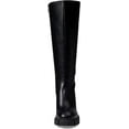 thumbnail image 4 of NINE WEST Womens Black Lug Sole Kani Round Toe Block Heel Zip-Up Heeled Boots 8 M, 4 of 5
