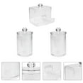 thumbnail image 6 of MLINS Transparent Storage Boxes for Cotton Swabs Makeup Balls and Small Items with Protective Lids 3pcs, 6 of 8