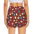 thumbnail image 3 of Picia Coffee Cups Pattern Women's 2 in 1 Athletic Running Shorts High Waisted Workout Casual Gym Sweat Shorts with Comfy Liner Zipper Pockets-Small, 3 of 9