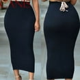 thumbnail image 2 of PENGXIANG Jupe Longue Moulante Taille Haute Décontractée pour Femmes, Jupe Crayon Extensible, 2 of 4