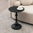 thumbnail image 3 of LifeSky 2-Pack Round Metal Side Table for Sofa Bedside: 15.7x20 Inches, Vintage Accent End Table for Small Living Room Bedroom - Frost Black Finish, Easy 5-Min Assembly, 3 of 11