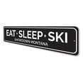 thumbnail image 4 of Eat Sleep Ski Novelty Decor, Metal Wall Sign - 4x18 Inches, 4 of 4