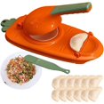 thumbnail image 1 of 2 In 1 Dumpling Maker Machine,Dumpling Maker Wrapper Mold,Kitchen Dumplings Making Tool,2 In1 Portable Empanada Press Dumpling Skin Maker Machine(Orange), 1 of 5