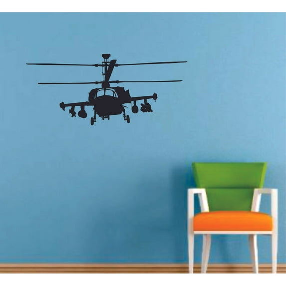 Helicopter Army Plane Air Force Decors Wall Sticker Art Design Decal for Girls Boys Kids Room Bedroom Nursery Kindergarten House Fun Home Decor Stickers Wall Art Vinyl Decoration (30x27 inch)