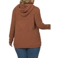 thumbnail image 2 of NISVIYA Womens Winter Plus Size Lightweight Hooded Sweatshirts Trendy Ribbed Solid Color Hoodies with Pocket Hood Sweater Pullover, 2 of 5