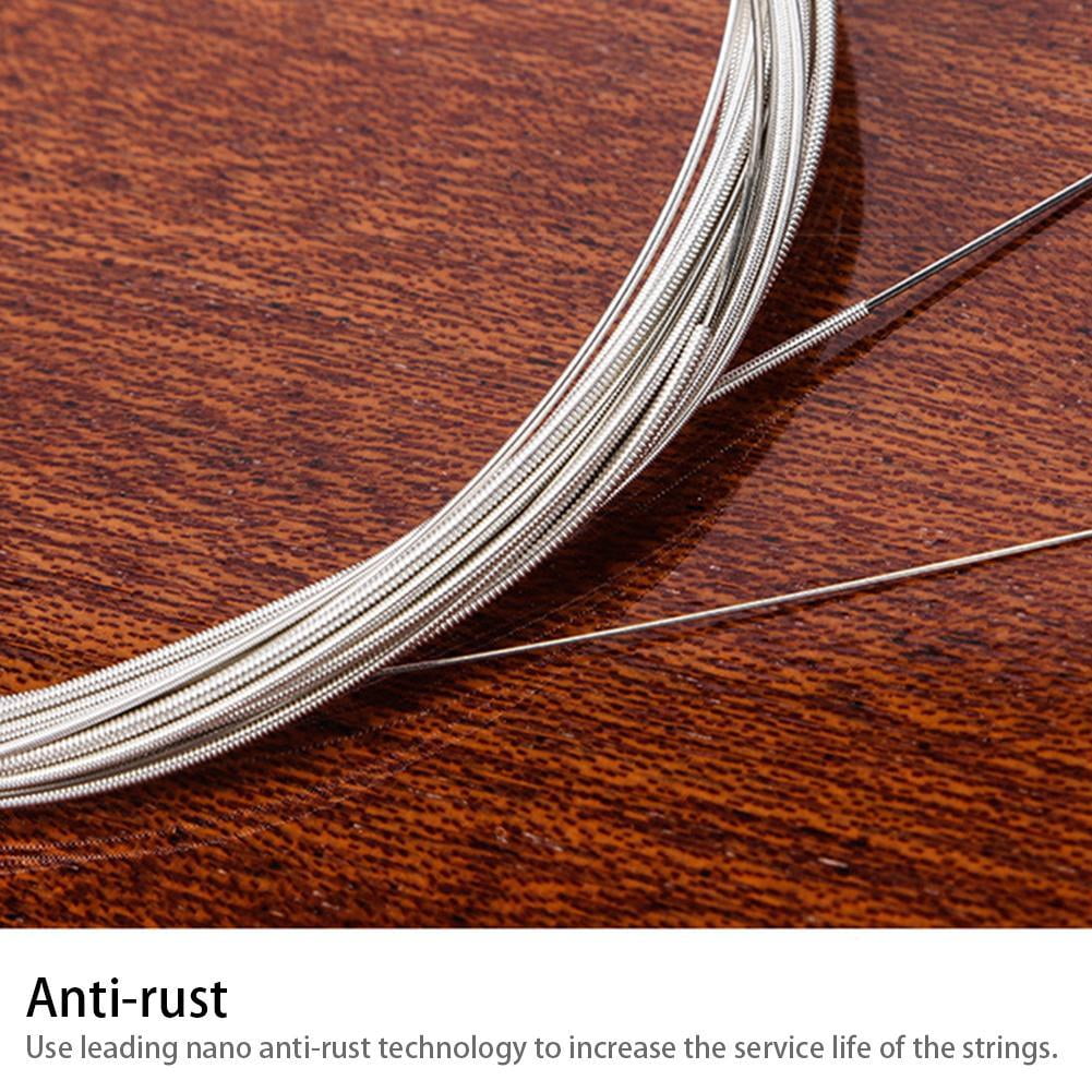 Jenny Watson 6Pcs Guitar Strings Set for Acoustic Guitar Replacement Steel String Accessories for Beginners Performers W0E6