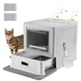 thumbnail image 1 of Caja de arena para gatos Marchul cerrada de acero inoxidable con tapa y cajón, 1 of 7
