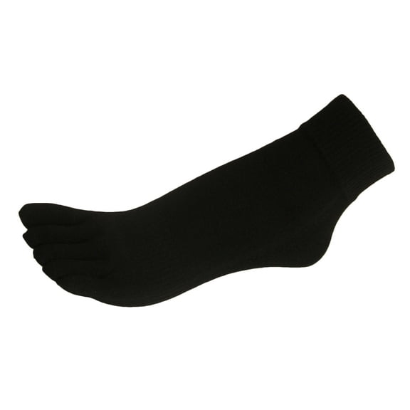 Couver 5 Finger Toes Ankle Toe Socks 1 Pair, Black, Small