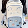 thumbnail image 7 of Hsqqdc Blue Nylon Cat Ita Backpack Clear Window Large Capacity Knapsack, 7 of 7