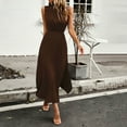 thumbnail image 4 of Maxi Robes pour Femmes 2023 Décontractées Été Couleur Unie Mode Décontractée Printemps et Été Robe Sans Manches Col Rond Robes de Soirée pour Femmes Élégantes Élégantes en Liquidation, 4 of 6