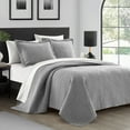 thumbnail image 6 of Chic Home Shalon 3-Piece Geometric Cotton Quilt Set, King, Grey, 6 of 6