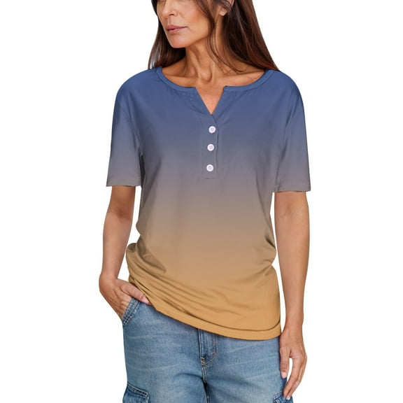 Mittory Women's Embroidered Blouse Cotton Linen Short Sleeve Peasant Boho Tunic Tops Casual Notch V Neck Loose Fit T-Shirt