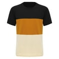thumbnail image 3 of Men Summer Tops Men's Fashionable Casual Solid Round Neck Pocket Short Sleeved T Shirt Top Mens Long Sleeve Tee Spandex Walking T Shirts Men 6 Foam Mens Tee Tops Fall Long Sleeve Workout Gold 2XL, 3 of 7