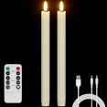 thumbnail image 1 of Velas Recargables sin Llama CAMCLIM 2 Pzas Marfil, 1 of 6