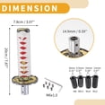 thumbnail image 4 of 1Set 20cm Universal Shift Knob - Car Gear Shifter Knob with 4 Adapter for Automatic and Manual Vehicle - Aluminum Alloy Iron White Red, 4 of 6