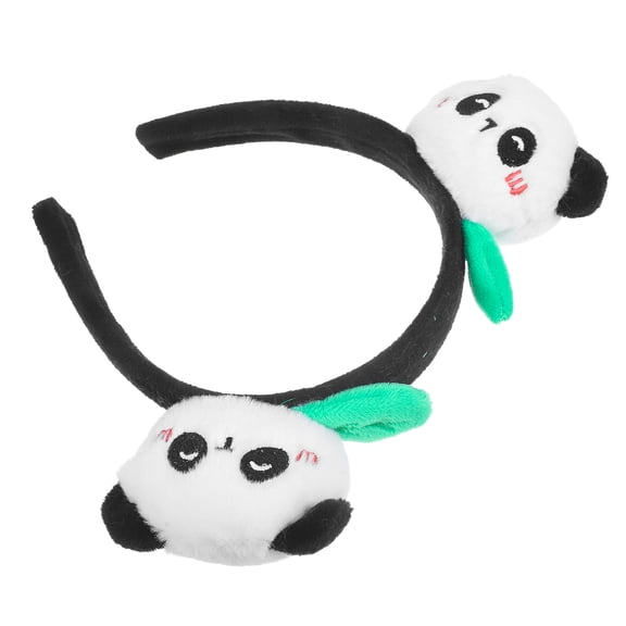 Luxshiny Panda Headband Party Accessory Lightweight Comfortable Black Animal Hair Hoop for Indoor Decor