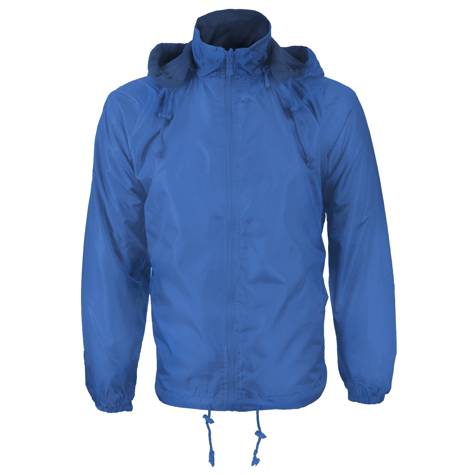 Men's Water Resistant Polar Fleece Lined Hooded Windbreaker Rain Jacket