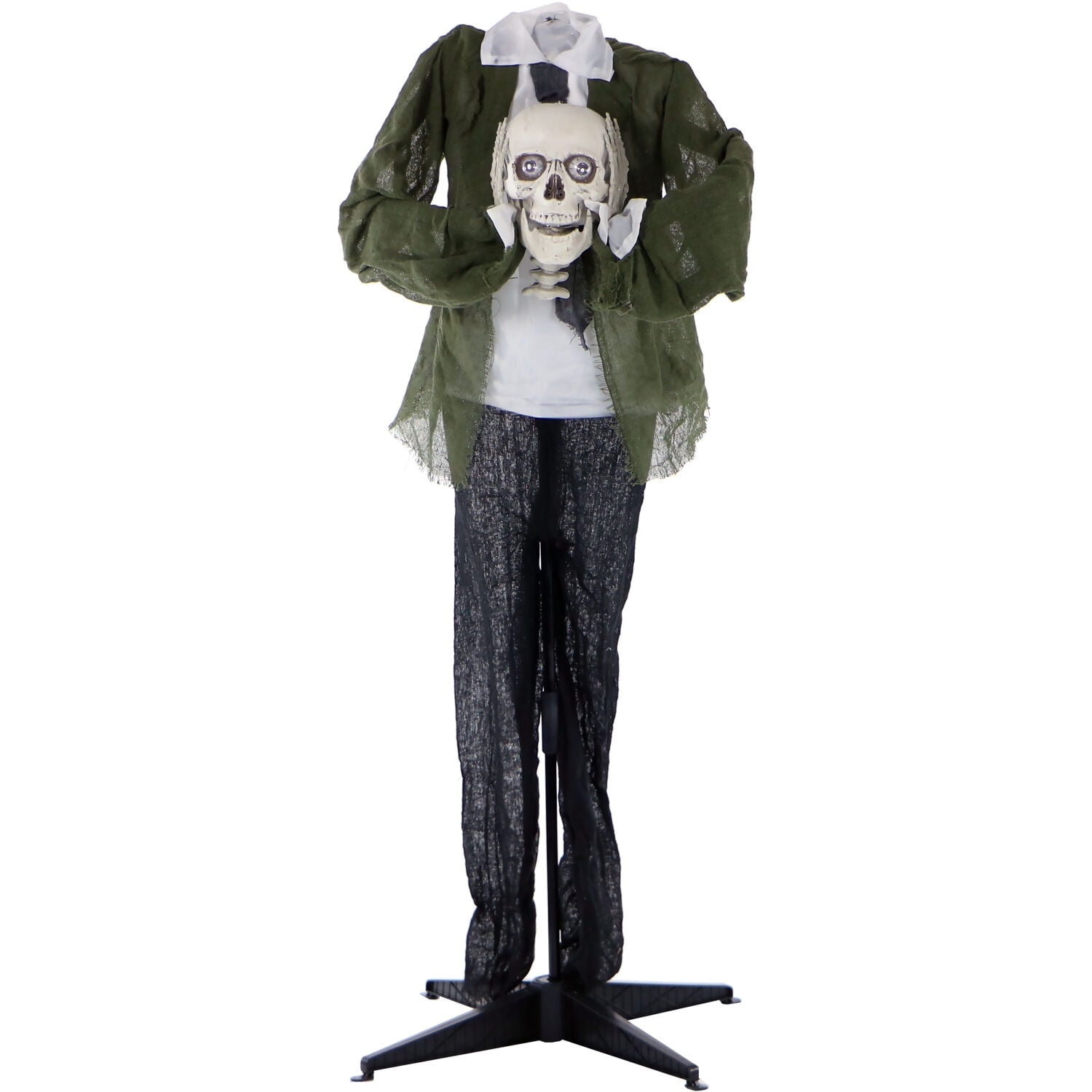 Haunted Hill Farm Life-Size Animated Headless Man Prop Holding Talking ...