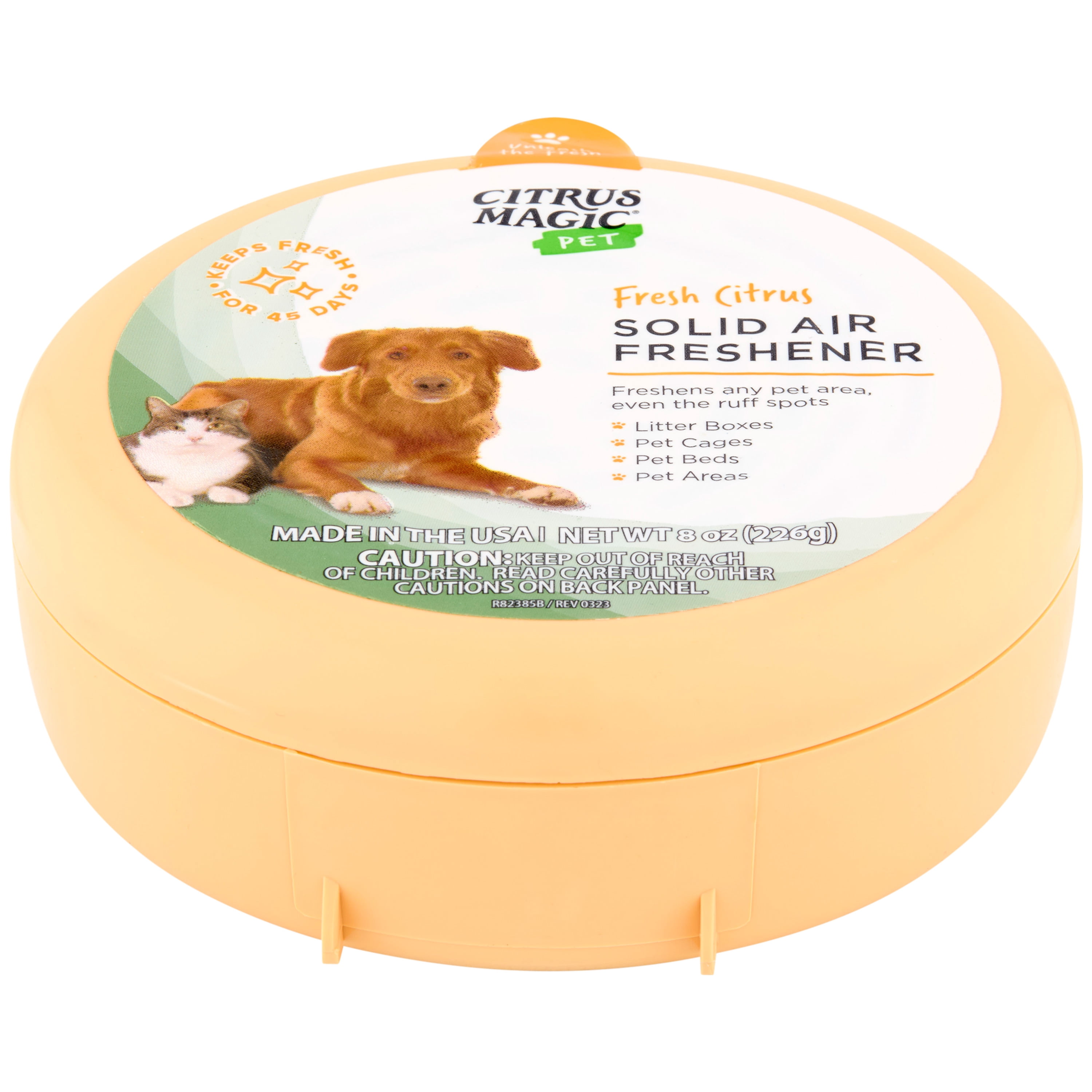 Citrus Magic Pet Deodorizing Solid Air Freshener for Pet Homes, Fresh Citrus  - 8 oz