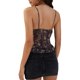 thumbnail image 3 of Lucakuins, camisolas de Color sólido/estampado para mujer, tirantes finos, cuello en V, sin mangas, camisetas sin mangas con tirantes, chalecos sin espalda de verano, Tops cortos Lucakuins  moda, 3 of 4