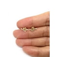 thumbnail image 4 of 14k Solid Yellow Gold Heart And Arrow Stud Earrings Women/Men Push Back 10 MM, 4 of 8