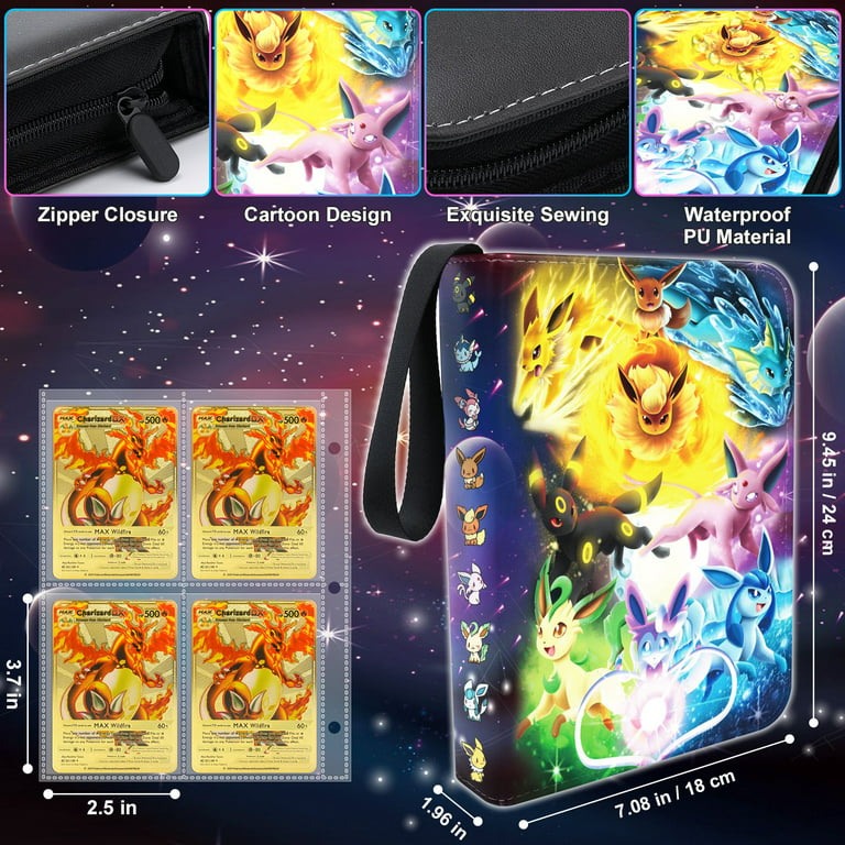 Trading Card Binder for Pokemon, Olexman 4-Pocket Album Holder Binder for  TCG Game, Fits 400 Cards - Walmart.com