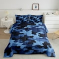 thumbnail image 2 of jejeloiu Rustic Camouflage Bedding Comforter Set,Farmhouse Camo Hunting Twin Comforter Sets,Blue Black Bedding Set For Men Women,Super Cozy Room Decor,2-Piece, 2 of 8
