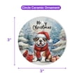 thumbnail image 5 of Merry Christmas Bulldog Enjoys Woofmas Winter Xmas Holiday Ceramic Round Ornament Dog Lover Gifts Idea Home Tree Decor - 02022, 5 of 5