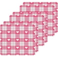 thumbnail image 3 of SKYSONIC Valentine's Day Pink Hearts Plaid Washcloths, 2 PCS 12x12 Inches Cotton Wash Cloths, Highly Absorbent and Soft Face Towels for Bathroom,Gym,Hotel and Spa, 3 of 7