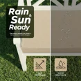 thumbnail image 5 of Ottowood Outdoor Bench Cushion 45" x 16", Nature - Water & Fade Resistant Patio Furniture Cushions, Non-Slip Bench Seat Pad with Linen Textured Removable Cover for Garden Porch Sofa Settee, 5 of 7