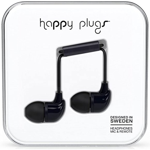 Happy Plugs In-Ear Earphones Black 7720 [FT102725]