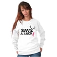 thumbnail image 5 of Save A Rack Antler Breast Cancer Pink Women Crewneck Sweatshirt Brisco Brands S, 5 of 6