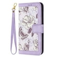 thumbnail image 2 of Compatible with iPhone SE 2022 Vintage Flower Wallet Case Magnetic Closure Cover with Card Slots, 2 of 5