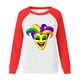 thumbnail image 4 of Xuyuer Mardi Gras Shirts for Women Shirt Funny Mask Graphic Tee Carnival Long Sleeve Shirt V Neck Top, 4 of 6